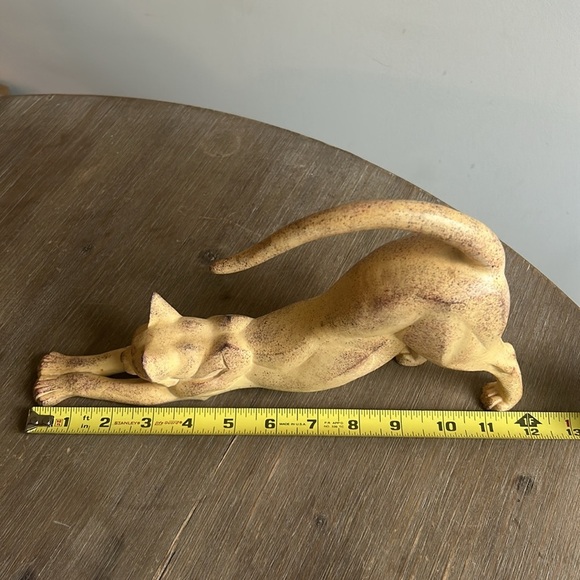 Cubist Collection Cat Stretching Stone Art Deco Sculpture - Picture 11 of 14